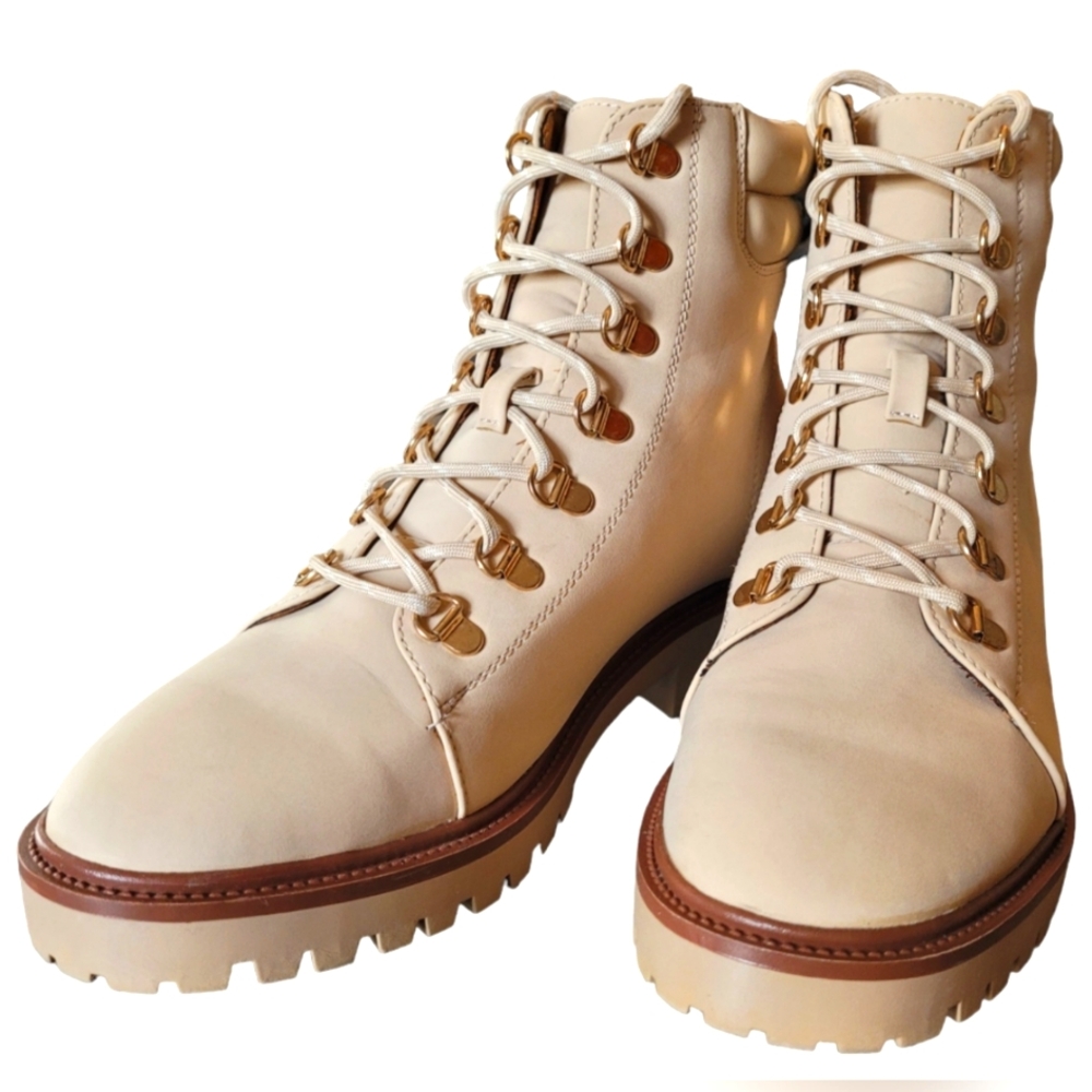 10 Primark Nude gold claps ankle boots